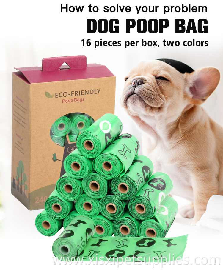 Factory Wholesale Custom Printed Scented Biodegradable Dog Poop Waste Bag With Dispenser